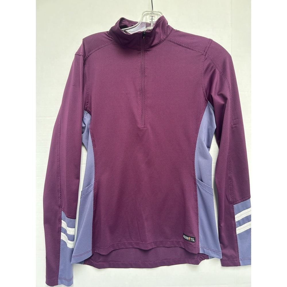 Kerrits Maroon Gray Long Sleeve Shirt Lightweight Equestrian Jacket Sz XS Riding - Picture 5 of 6
